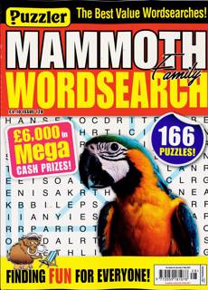 Puzz Mammoth Fam Wordsearch Magazine Issue NO 128