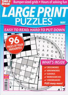 Tab Big Bett Large Print Puzz Magazine Issue NO 5