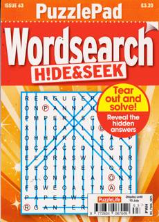 Puzzlelife Ppad Wordsearch H&S Magazine Issue NO 63