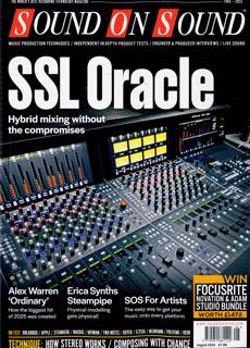 Sound On Sound Magazine Issue AUG 25