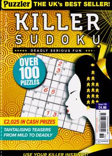Puzzler Killer Sudoku Magazine Issue NO 236