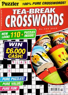 Puzzler Tea Break Crosswords Magazine Issue NO 359