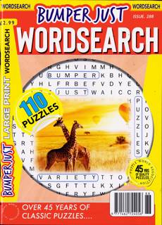 Bumper Just Wordsearch Magazine Issue NO 288