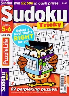 Puzzlelife Sudoku Lev 5 And 6 Magazine Issue NO 108