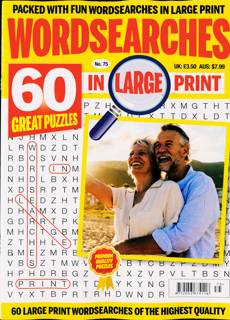 Wordsearches In Large Print Magazine Issue NO 75
