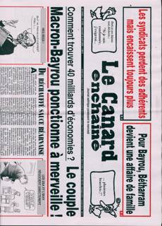 Le Canard Enchaine Magazine Issue NO5449