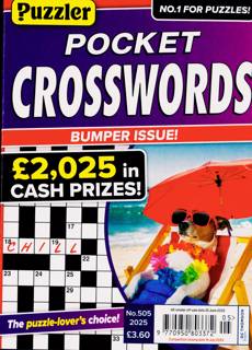 Puzzler Pocket Crosswords Magazine Issue NO 505