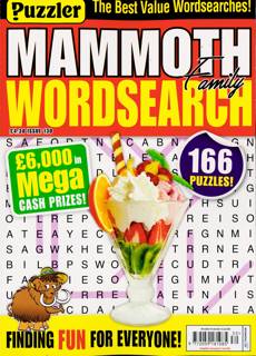 Puzz Mammoth Fam Wordsearch Magazine Issue NO 130