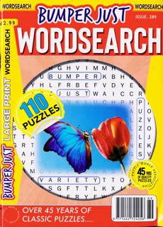 Bumper Just Wordsearch Magazine Issue NO 289