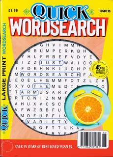 Quick Wordsearch Magazine Issue NO 15