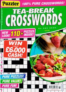 Puzzler Tea Break Crosswords Magazine Issue NO 360