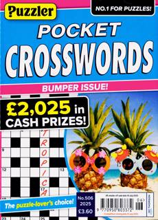 Puzzler Pocket Crosswords Magazine Issue NO 506