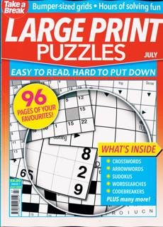 Tab Big Bett Large Print Puzz Magazine Issue NO 7
