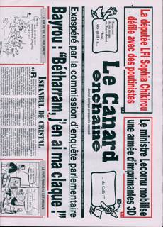 Le Canard Enchaine Magazine Issue NO5453