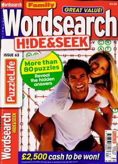Family Wordsearch Hide Seek Magazine Issue NO 63