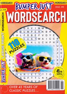 Bumper Just Wordsearch Magazine Issue NO 290