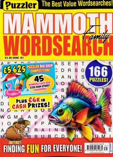 Puzz Mammoth Fam Wordsearch Magazine Issue NO 131