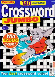 Family Crossword Jumbo Magazine Issue NO 64