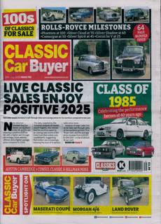 Classic Car Buyer Magazine Issue 30/07/2025