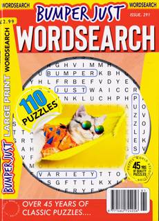 Bumper Just Wordsearch Magazine Issue NO 291