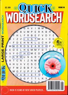 Quick Wordsearch Magazine Issue NO 16