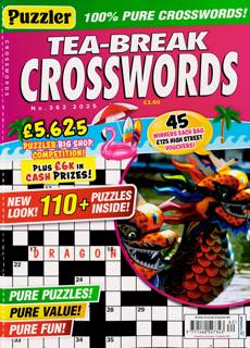 Puzzler Tea Break Crosswords Magazine Issue NO 362