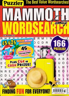 Puzz Mammoth Fam Wordsearch Magazine Issue NO 132