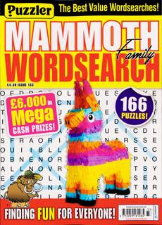 Puzz Mammoth Fam Wordsearch Magazine Issue NO 133