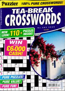 Puzzler Tea Break Crosswords Magazine Issue NO 363