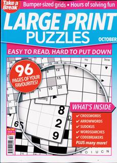 Tab Big Bett Large Print Puzz Magazine Issue NO 10
