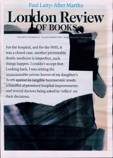 London Review Of Books Magazine Issue VOL47/17
