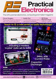 Practical Electronics Magazine Issue NOV 25