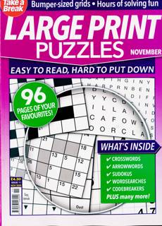 Tab Big Bett Large Print Puzz Magazine Issue NO 11