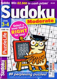 Puzzlelife Sudoku L 3 4 Magazine Issue NO 113