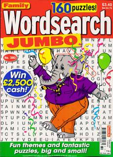 Family Wordsearch Jumbo Magazine Issue NO 380