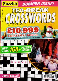 Puzzler Tea Break Crosswords Magazine Issue NO 365