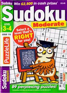 Puzzlelife Sudoku L 3 4 Magazine Issue NO 115