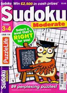 Puzzlelife Sudoku L 3 4 Magazine Issue NO 114
