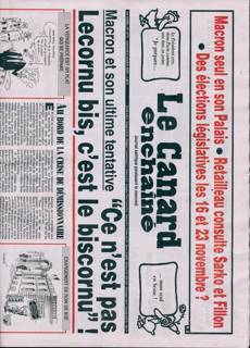 Le Canard Enchaine Magazine Issue NO5474