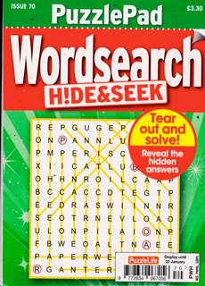 Puzzlelife Ppad Wordsearch H&S Magazine Issue NO 70