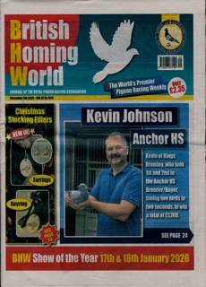 British Homing World Magazine Issue NO 7814