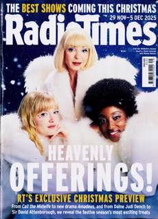 Radio Times England Magazine Issue 29/11/2025