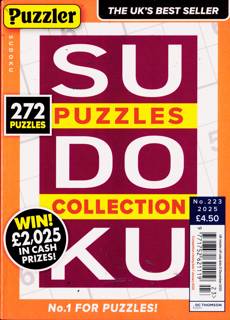 Puzzler Sudoku Puzzle Collection Magazine Issue NO 223