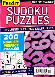 Puzzler Sudoku Puzzles Magazine Issue NO 270