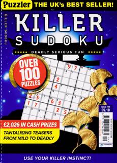 Puzzler Killer Sudoku Magazine Issue NO 244