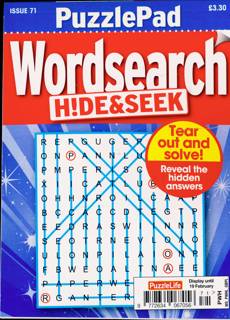 Puzzlelife Ppad Wordsearch H&S Magazine Issue NO 71