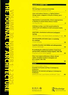 Journal Of Architecture Magazine Issue V30NO1