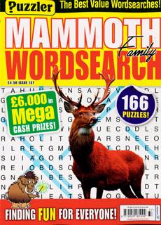 Puzz Mammoth Fam Wordsearch Magazine Issue NO 137
