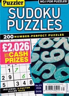 Puzzler Sudoku Puzzles Magazine Issue NO 271