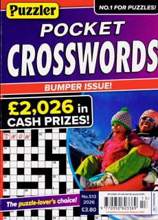 Puzzler Pocket Crosswords Magazine Issue NO 513